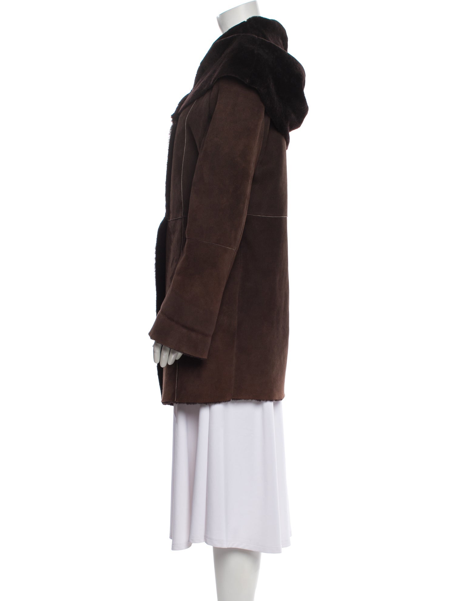 Joseph Lambskin Faux Fur Coat