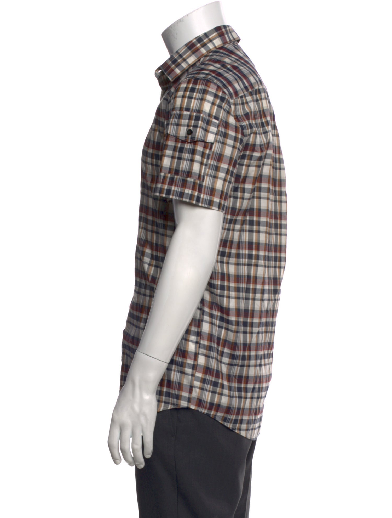 Joseph Plaid Print Short Sleeve Shirt