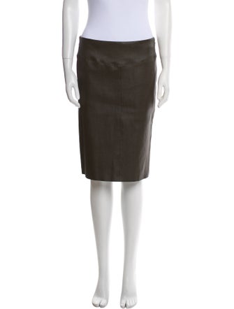 Joseph Lambskin Knee-Length Skirt