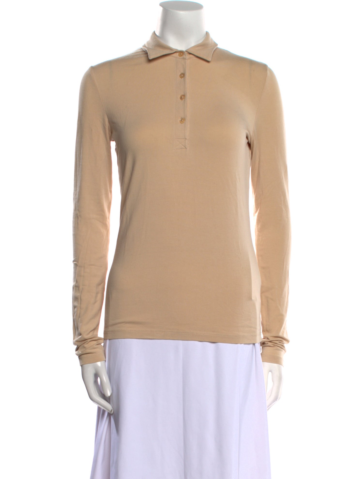 Joseph Mock Neck Long Sleeve Polo