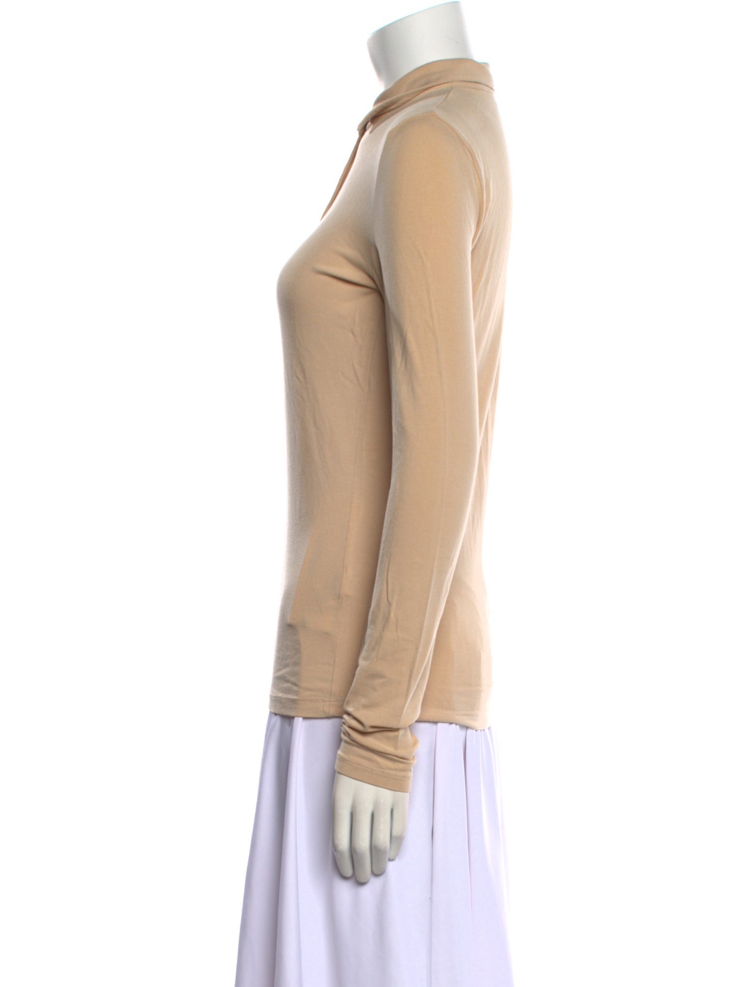 Joseph Mock Neck Long Sleeve Polo