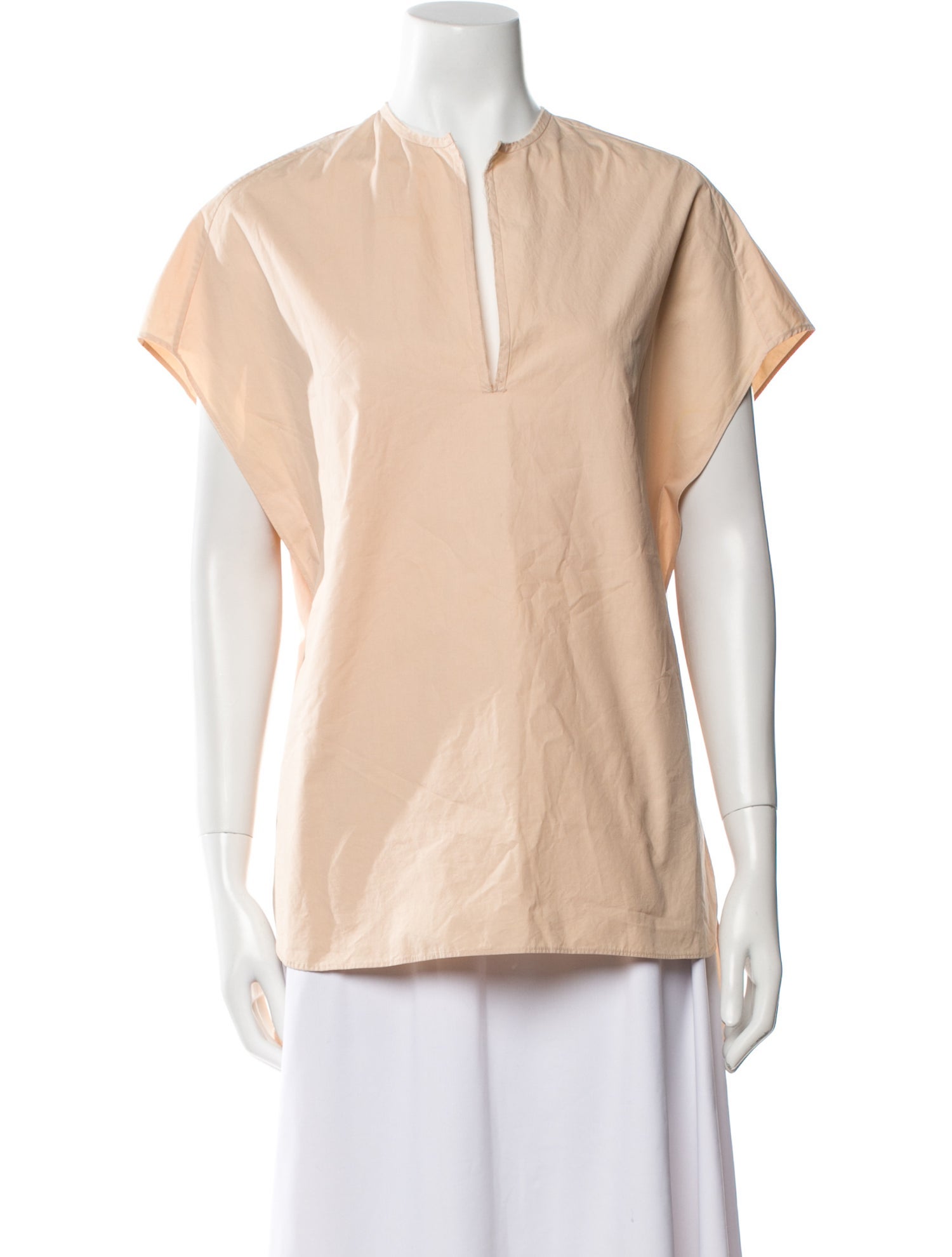 Joseph V-Neck Short Sleeve Blouse