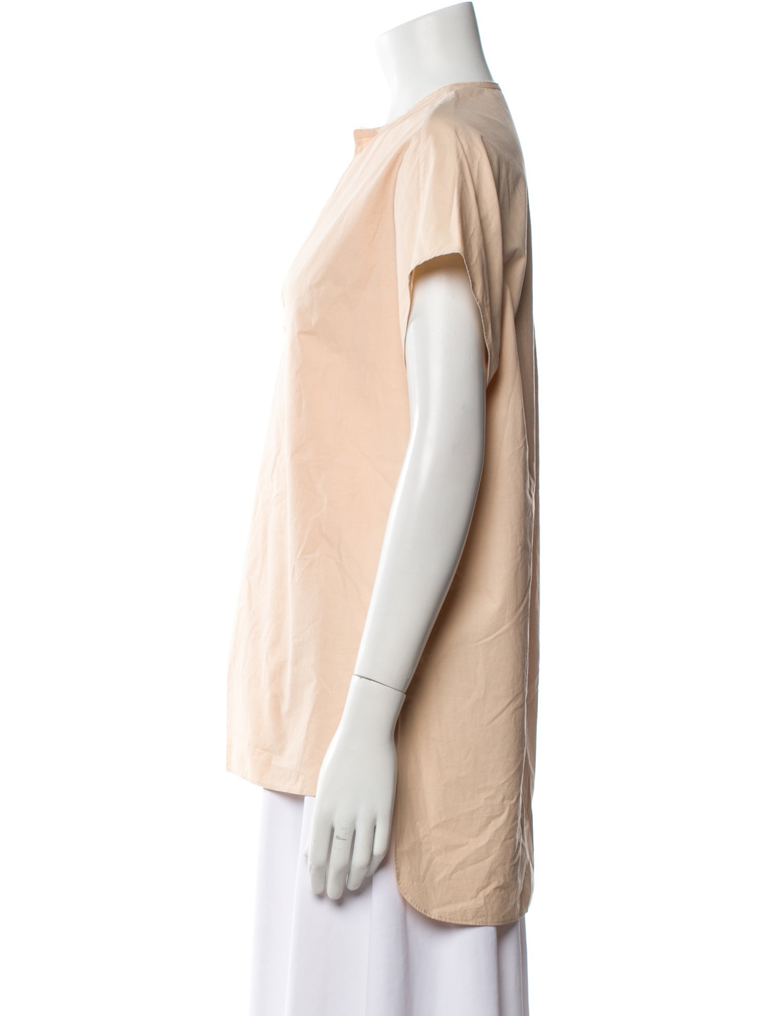 Joseph V-Neck Short Sleeve Blouse
