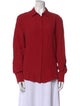 Joseph Silk Long Sleeve Button-Up Top