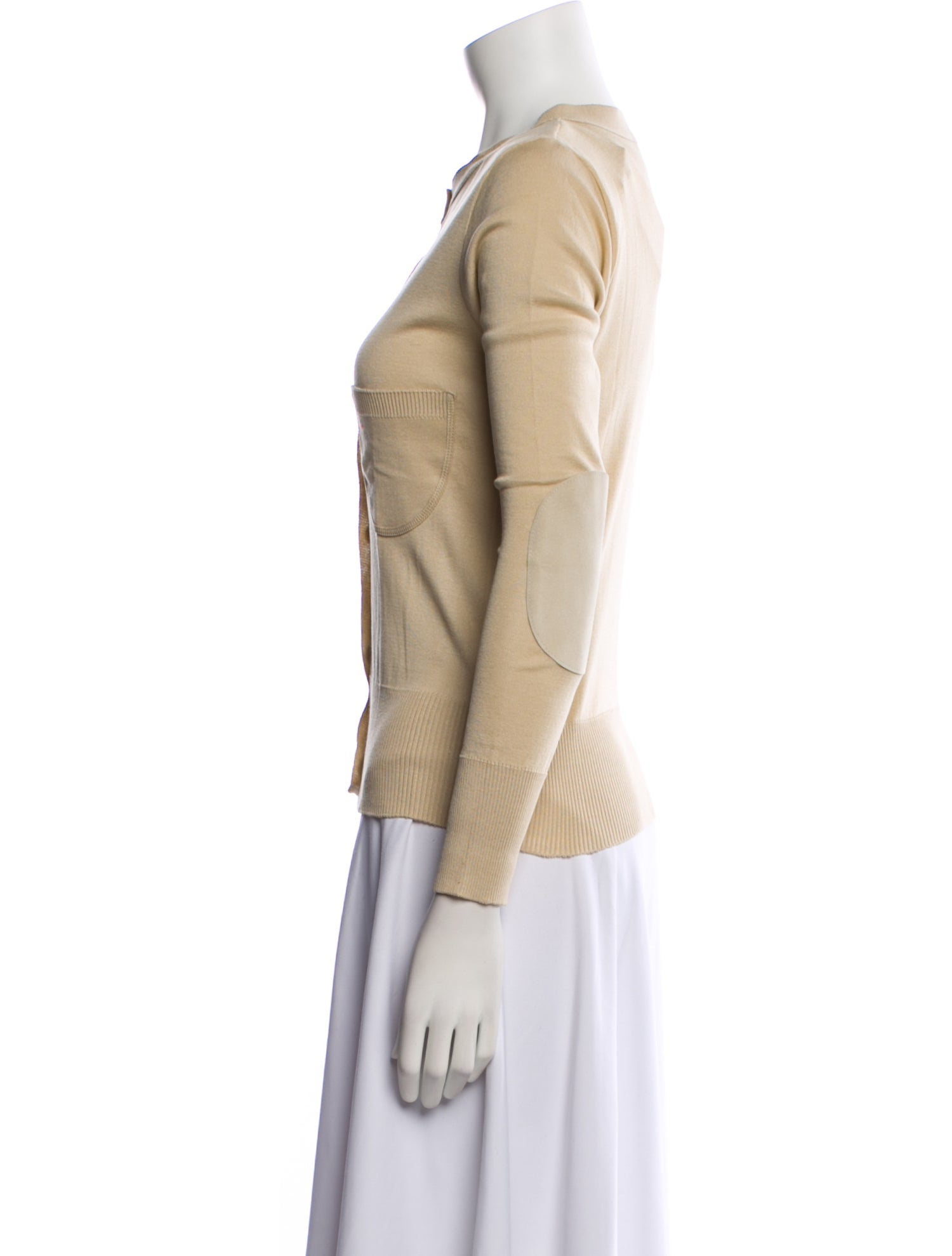 Joseph Mock Neck Long Sleeve Button-Up Top