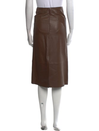 Joseph Lambskin Midi Length Skirt