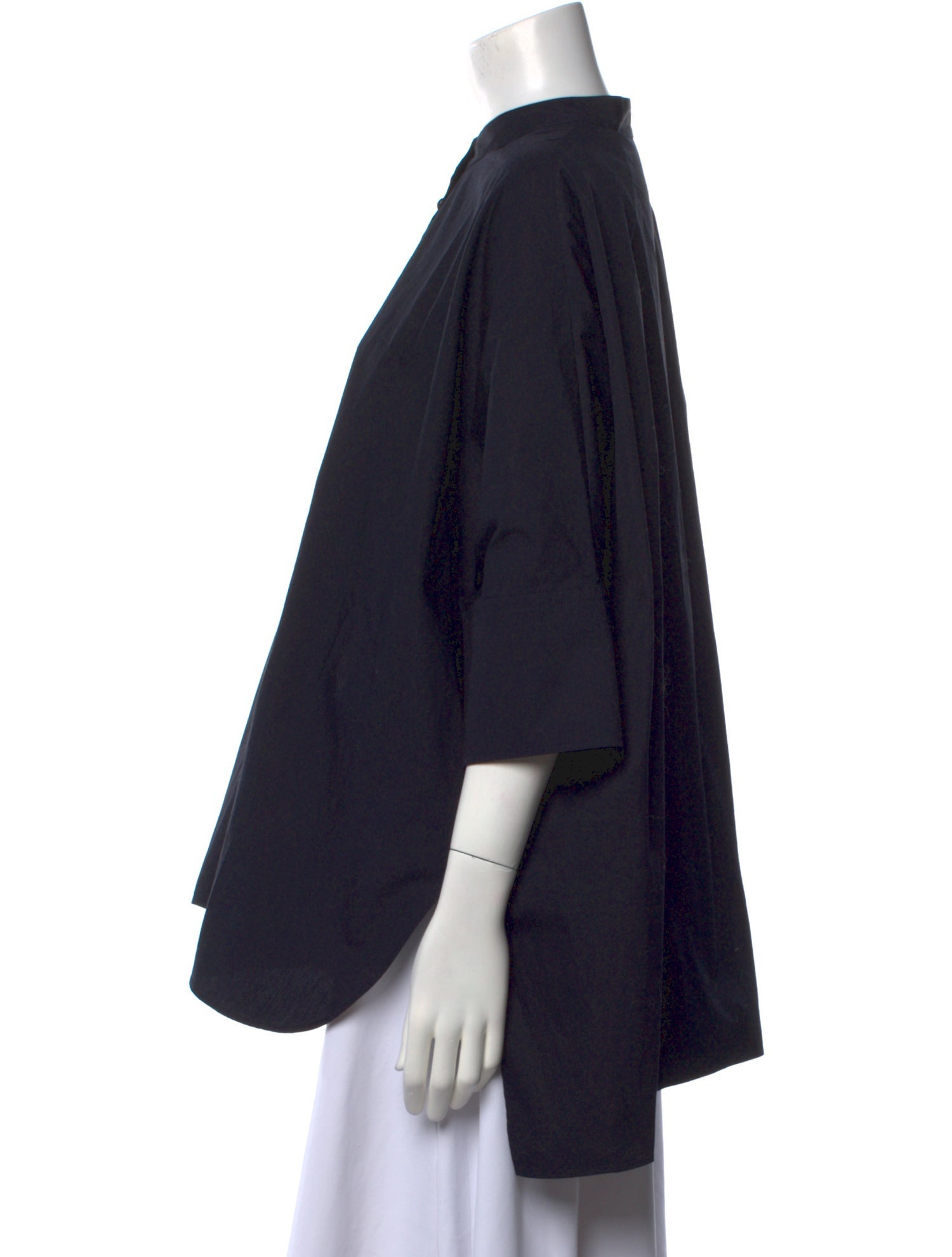 Joseph Mock Neck Three-Quarter Sleeve Blouse