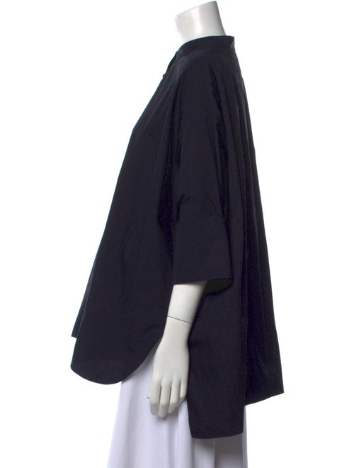 Joseph Mock Neck Three-Quarter Sleeve Blouse