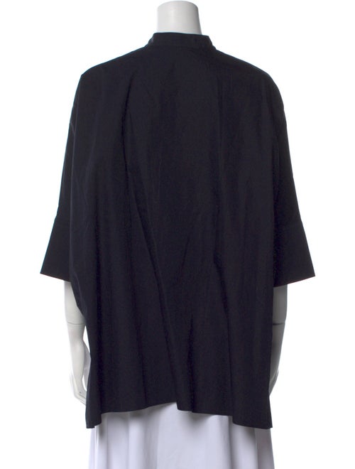 Joseph Mock Neck Three-Quarter Sleeve Blouse