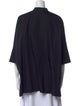 Joseph Mock Neck Three-Quarter Sleeve Blouse