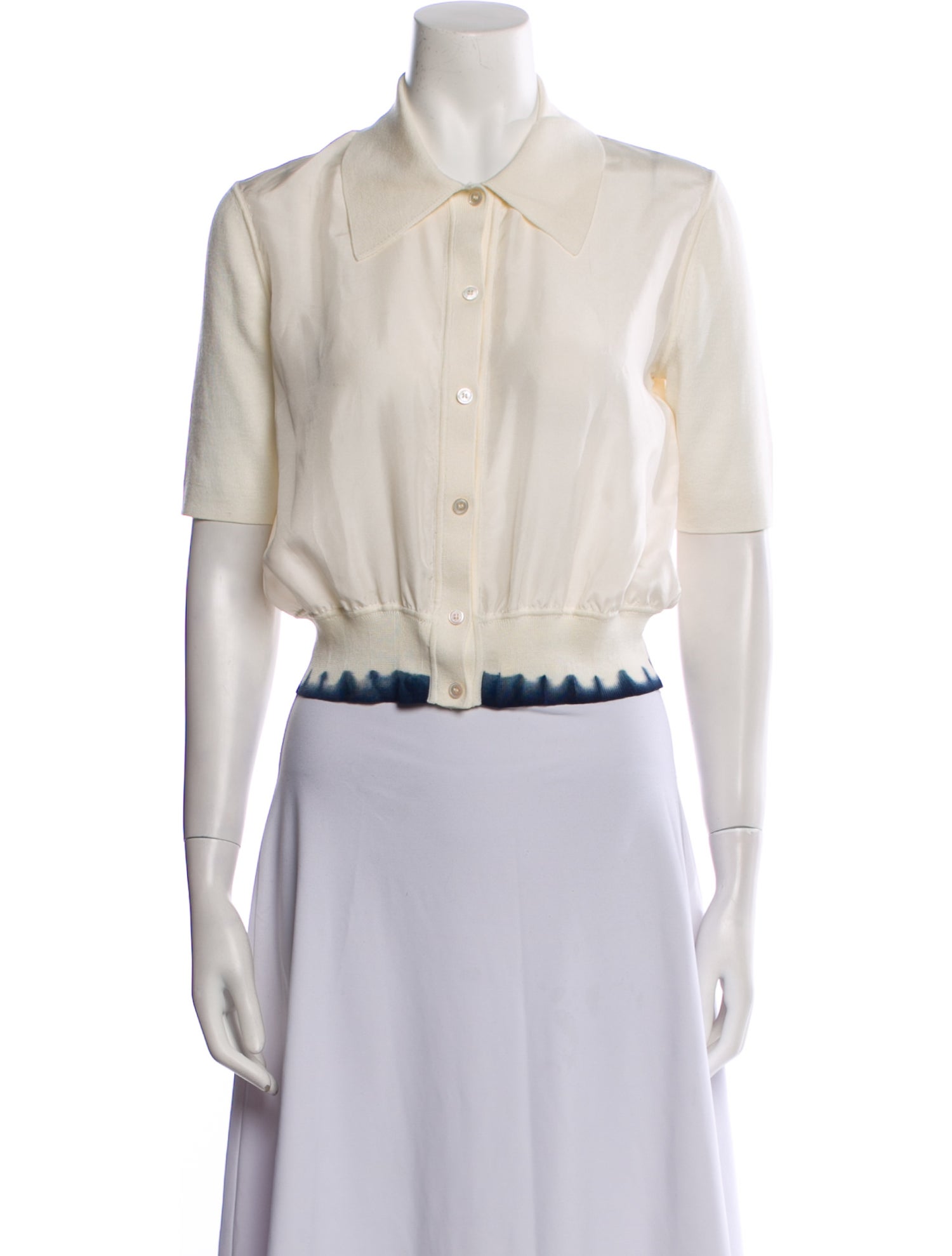 Joseph Silk Short Sleeve Crop Top