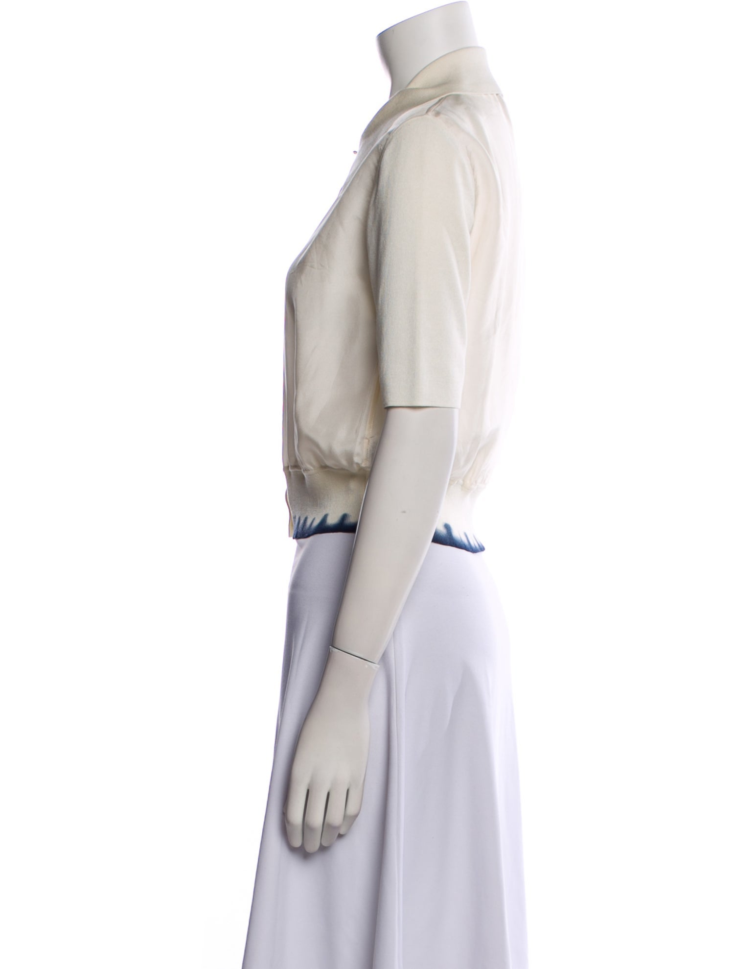 Joseph Silk Short Sleeve Crop Top