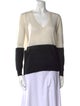 Joseph Cashmere Colorblock Pattern Sweater