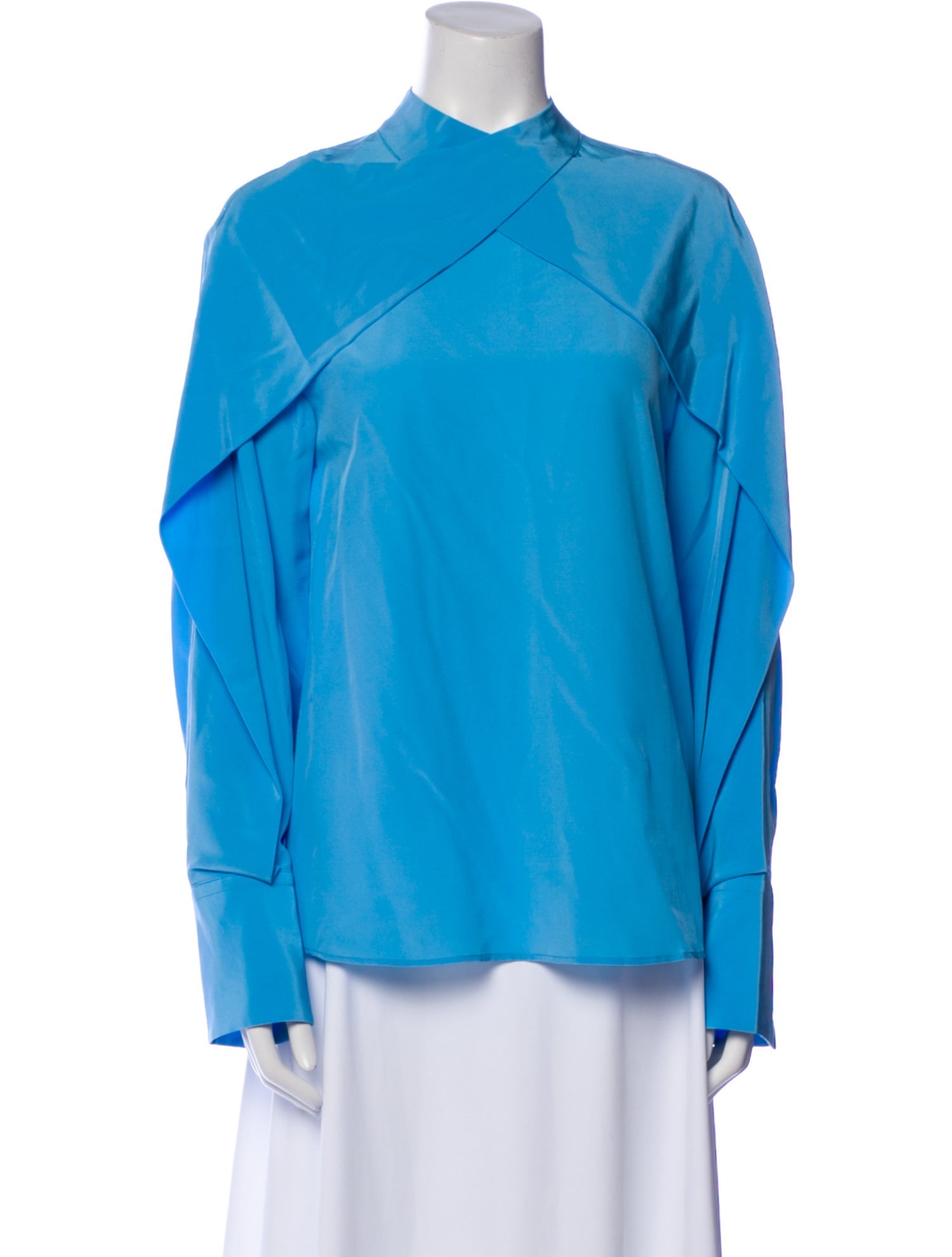 Joseph Silk Mock Neck Blouse