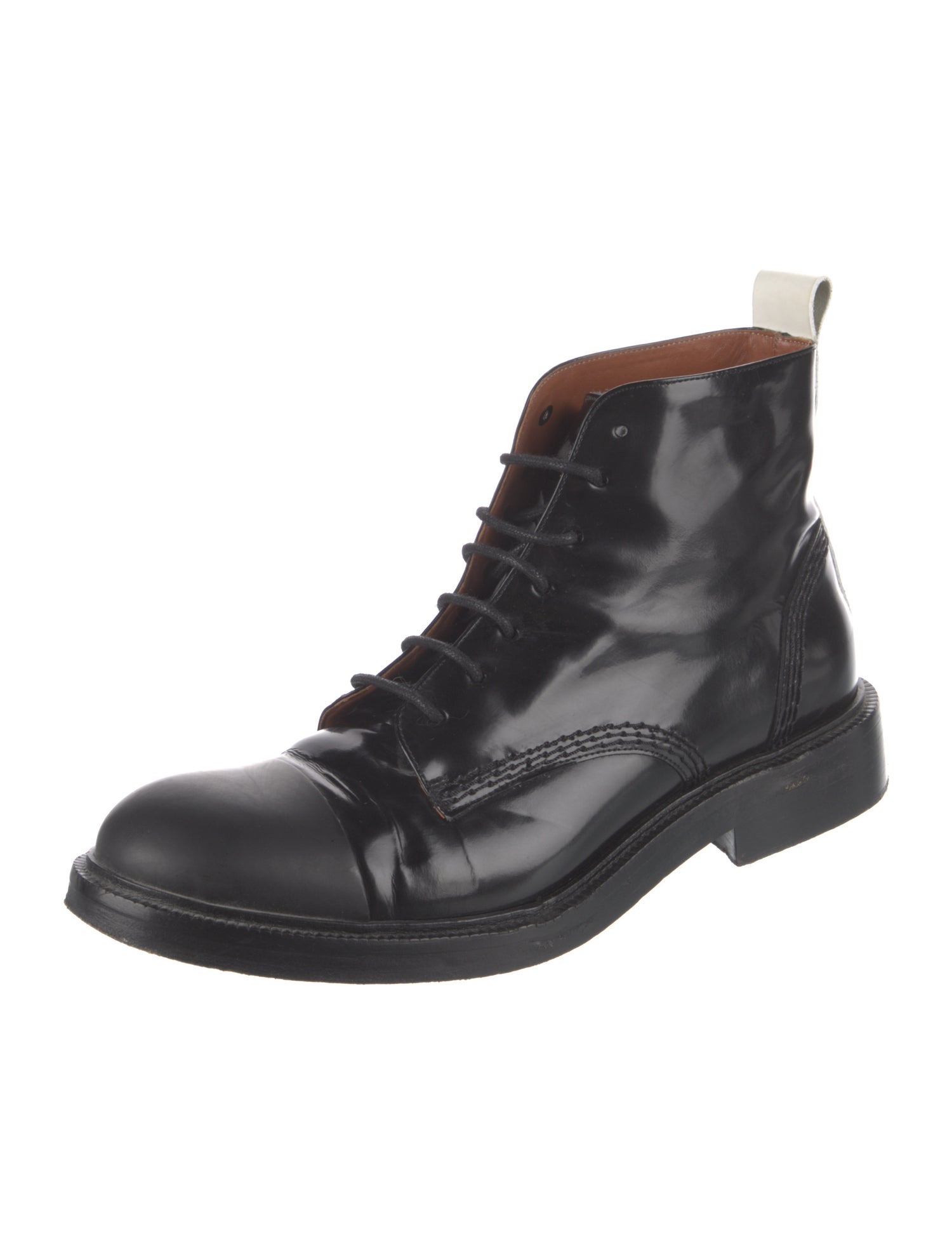 Joseph Patent Leather Combat Boots