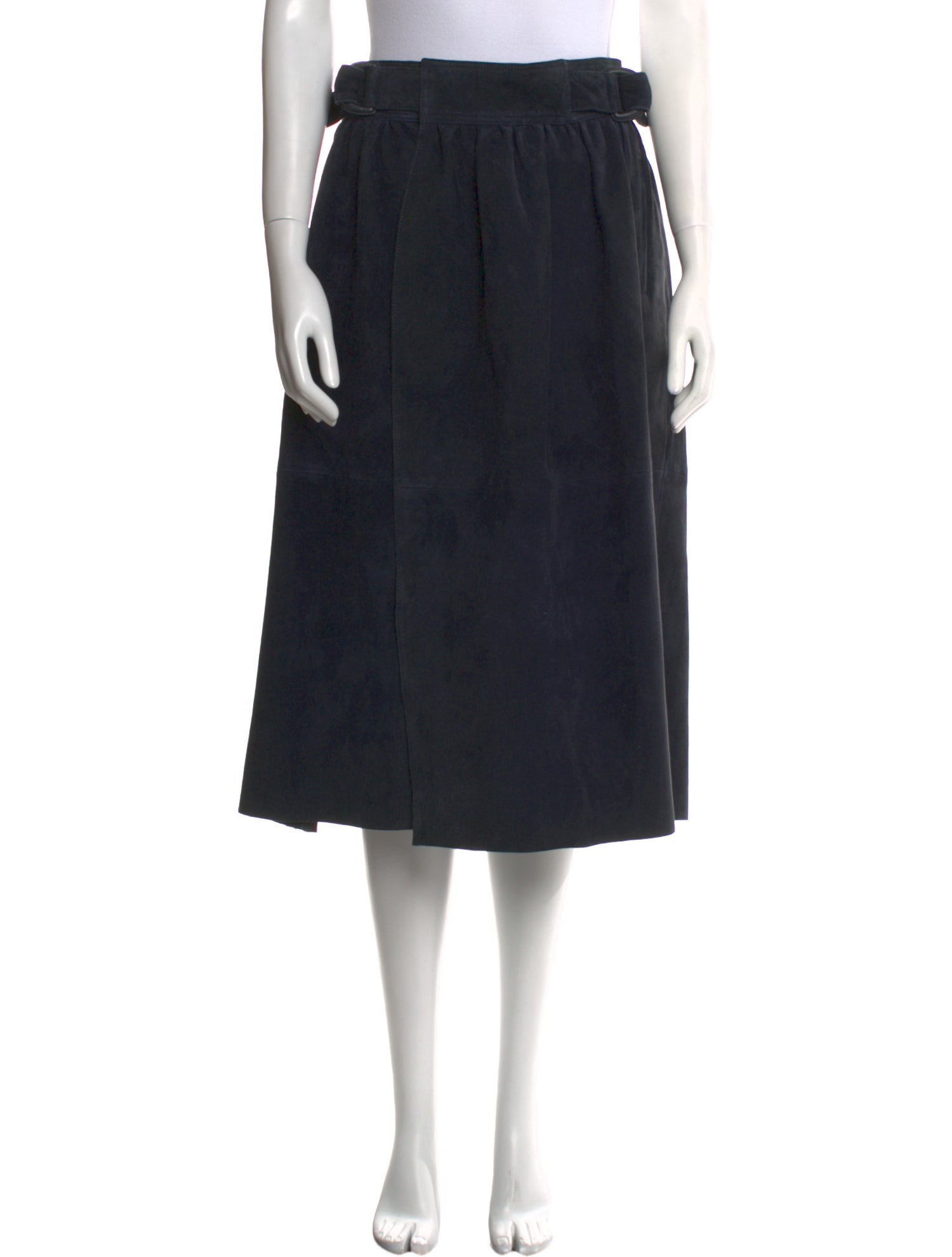 Joseph Lambskin Midi Length Skirt