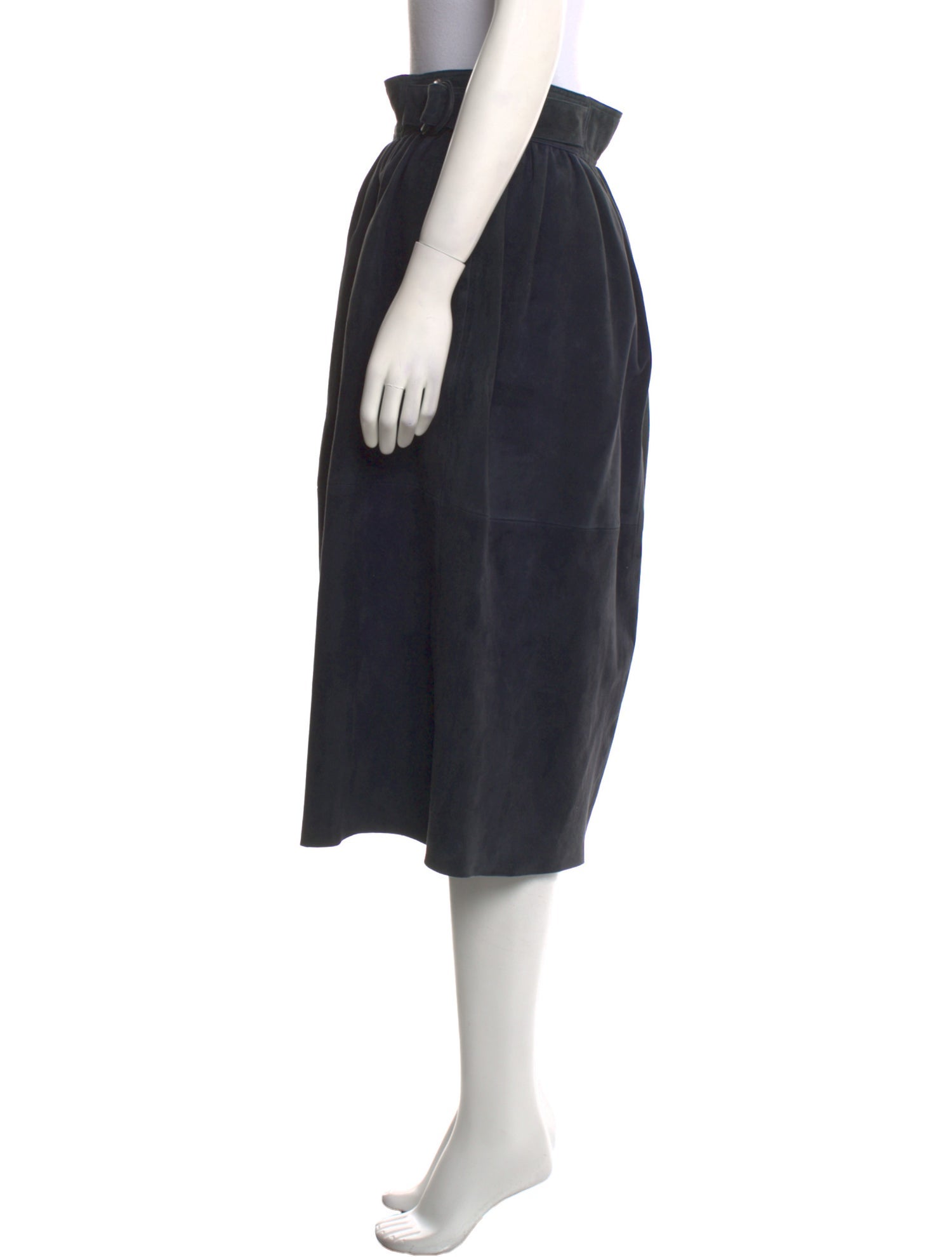 Joseph Lambskin Midi Length Skirt