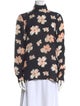 Joseph Floral Print Turtleneck Blouse