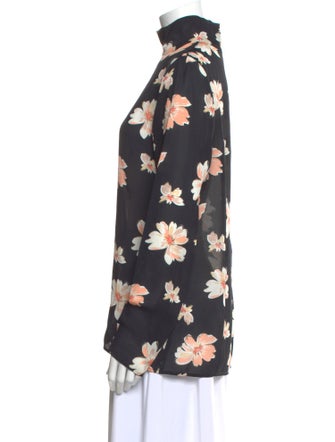 Joseph Floral Print Turtleneck Blouse