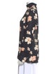 Joseph Floral Print Turtleneck Blouse