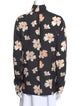 Joseph Floral Print Turtleneck Blouse