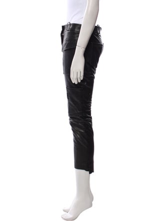 Joseph Lambskin Straight Leg Pants