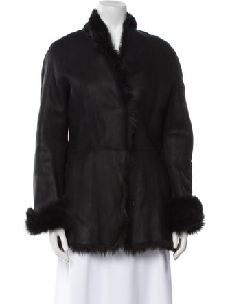 Joseph Leather Faux Fur Jacket