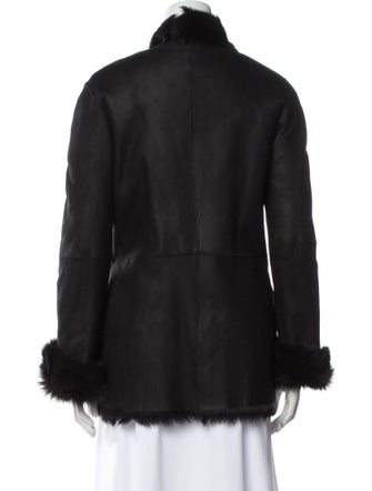 Joseph Leather Faux Fur Jacket