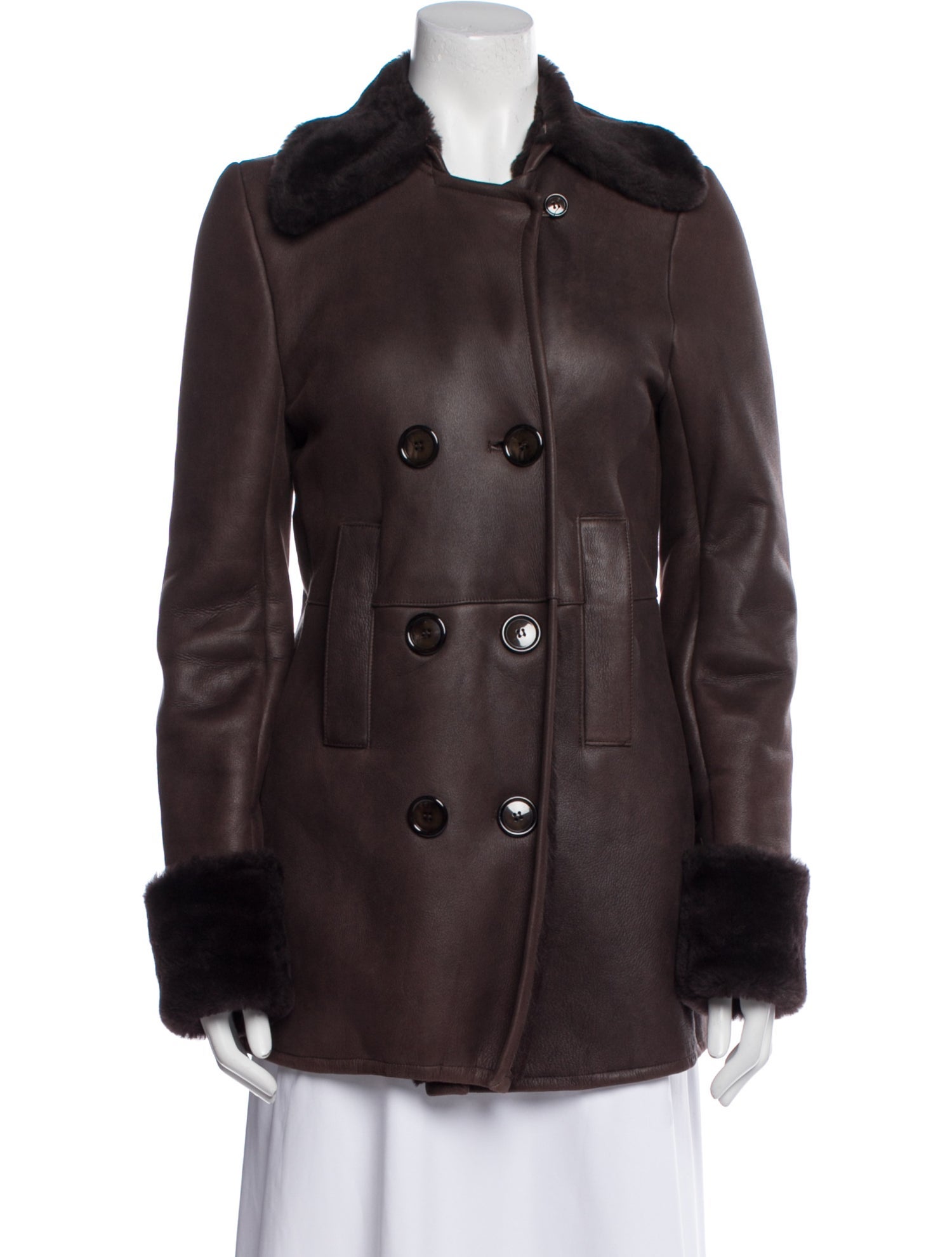 Joseph Leather Peacoat