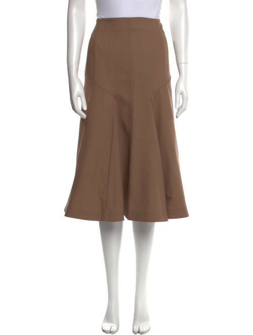 Joseph Pleated Accents Knee-Length Skirt