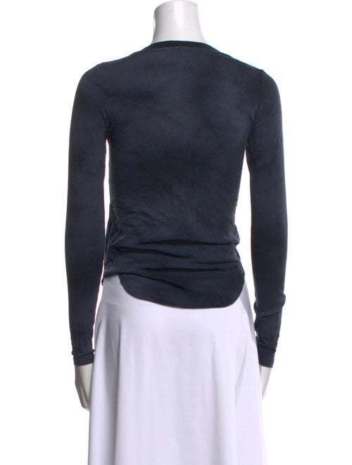 Joseph Crew Neck Long Sleeve Button-Up Top