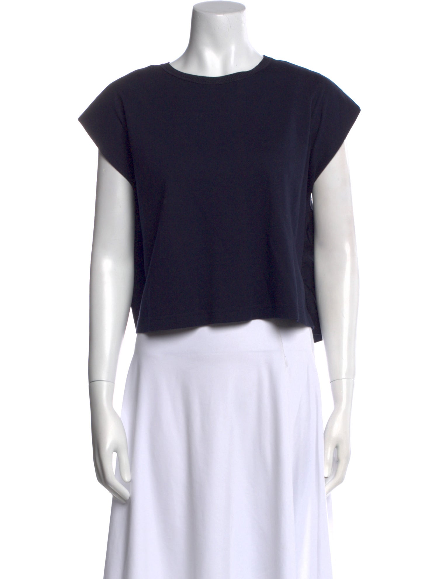 Joseph Bateau Neckline Short Sleeve Crop Top
