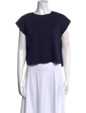 Joseph Bateau Neckline Short Sleeve Crop Top