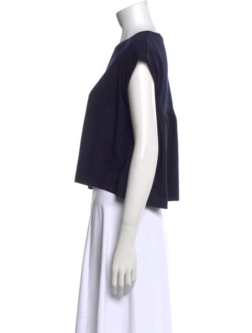 Joseph Bateau Neckline Short Sleeve Crop Top