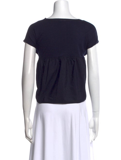 Joseph Bateau Neckline Short Sleeve Crop Top