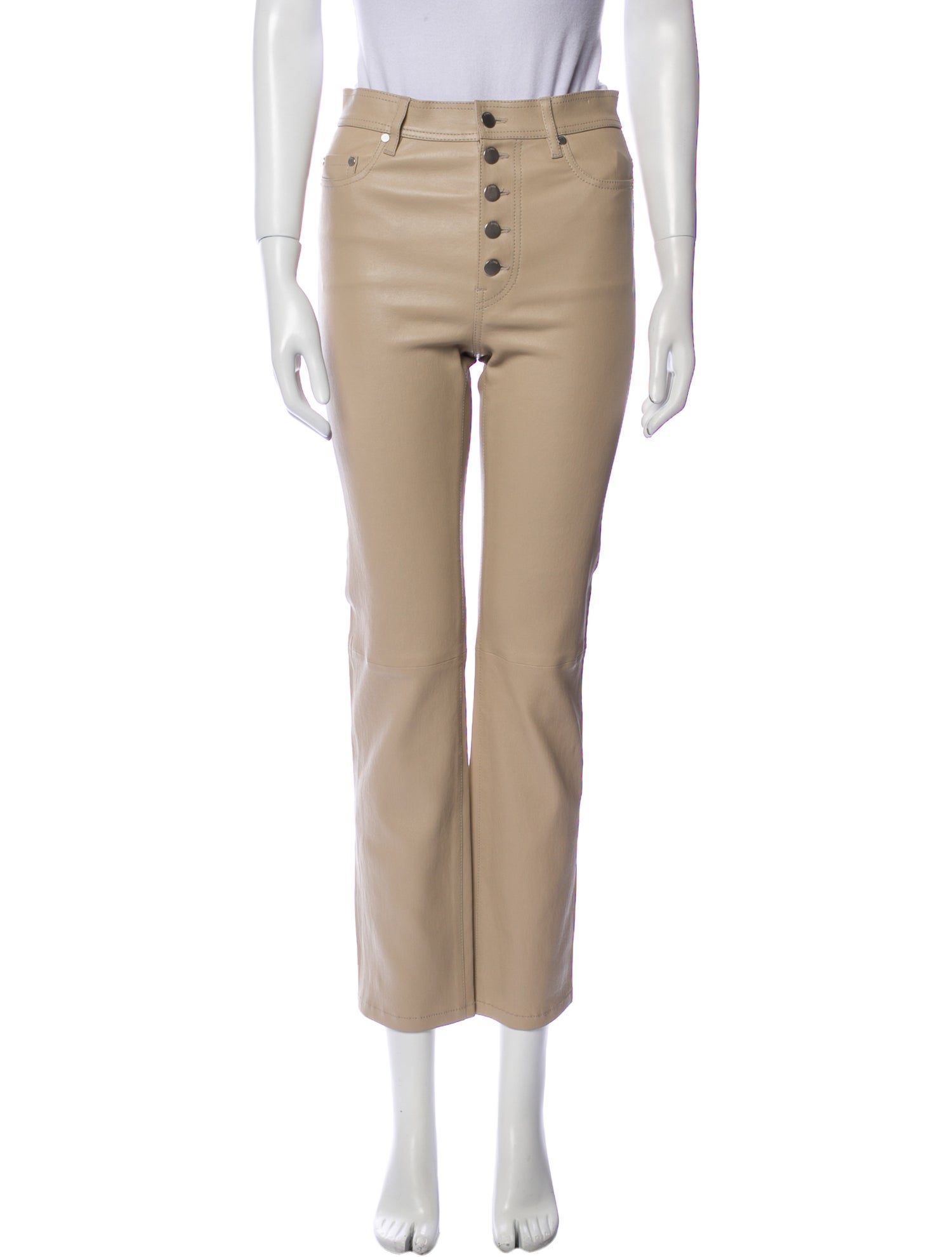 Joseph Lambskin Straight Leg Pants