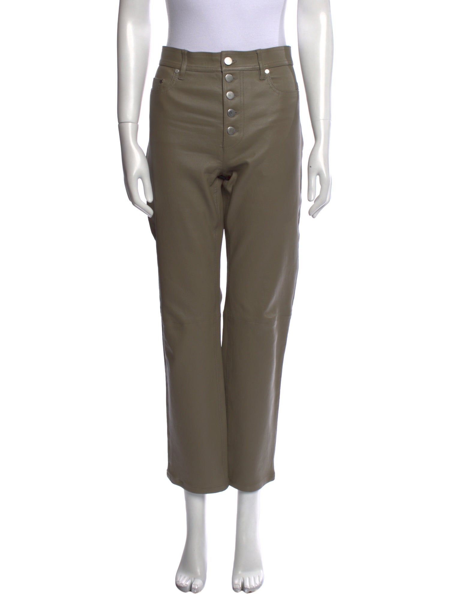 Joseph Lambskin Straight Leg Pants
