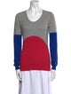 Joseph Cashmere Colorblock Pattern Sweater