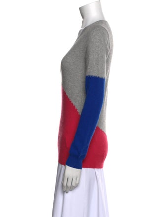 Joseph Cashmere Colorblock Pattern Sweater