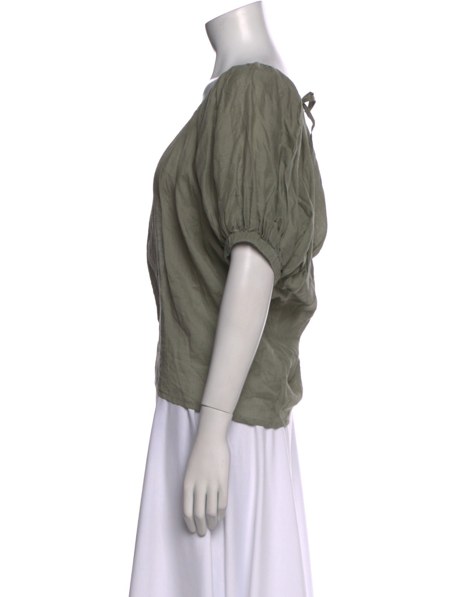 Joseph Scoop Neck Short Sleeve Blouse