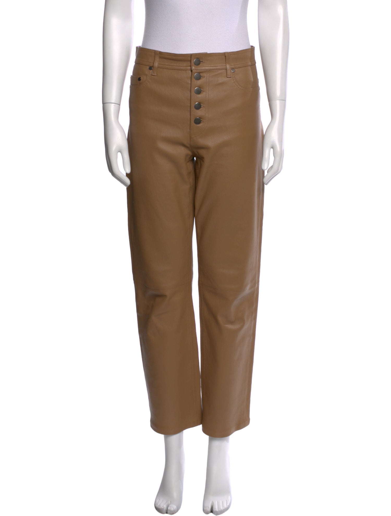 Joseph Lambskin Straight Leg Pants