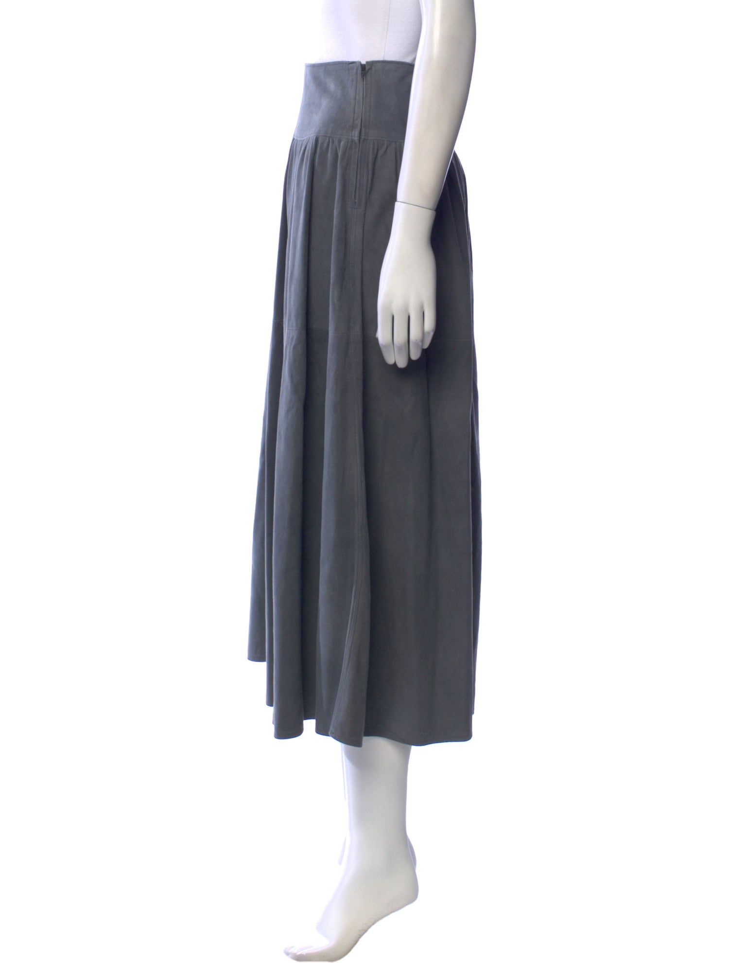 Joseph Lamb Leather Midi Length Skirt