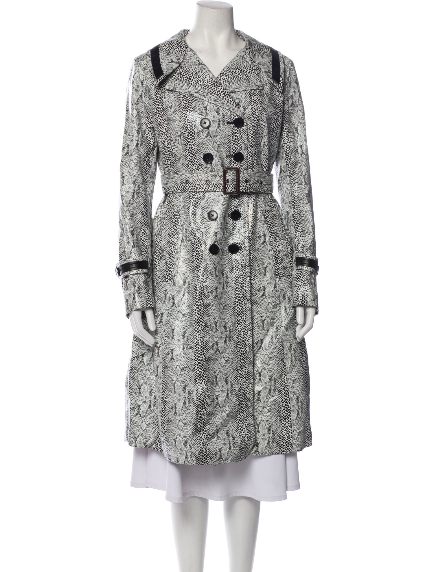 Joseph Animal Print Trench Coat