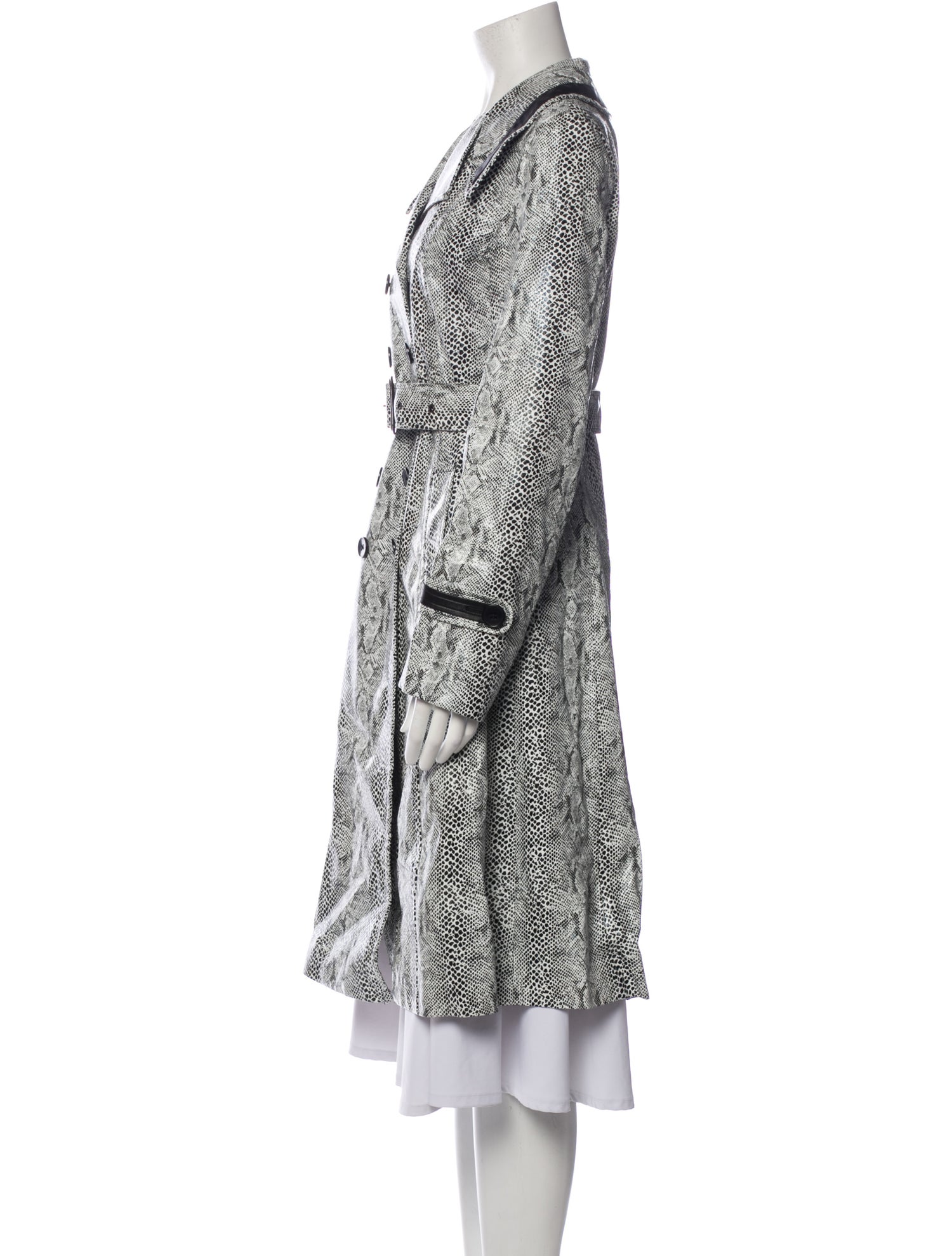 Joseph Animal Print Trench Coat