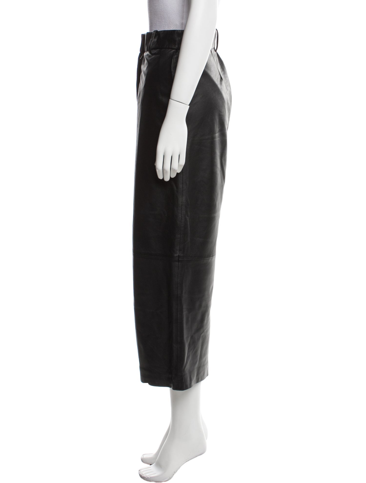 Joseph Lambskin Wide Leg Pants