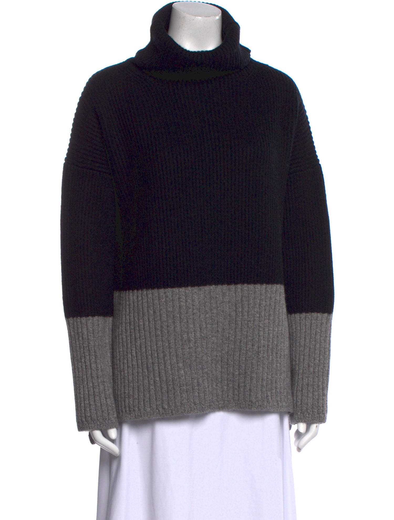 Joseph Merino Wool Colorblock Pattern Sweater