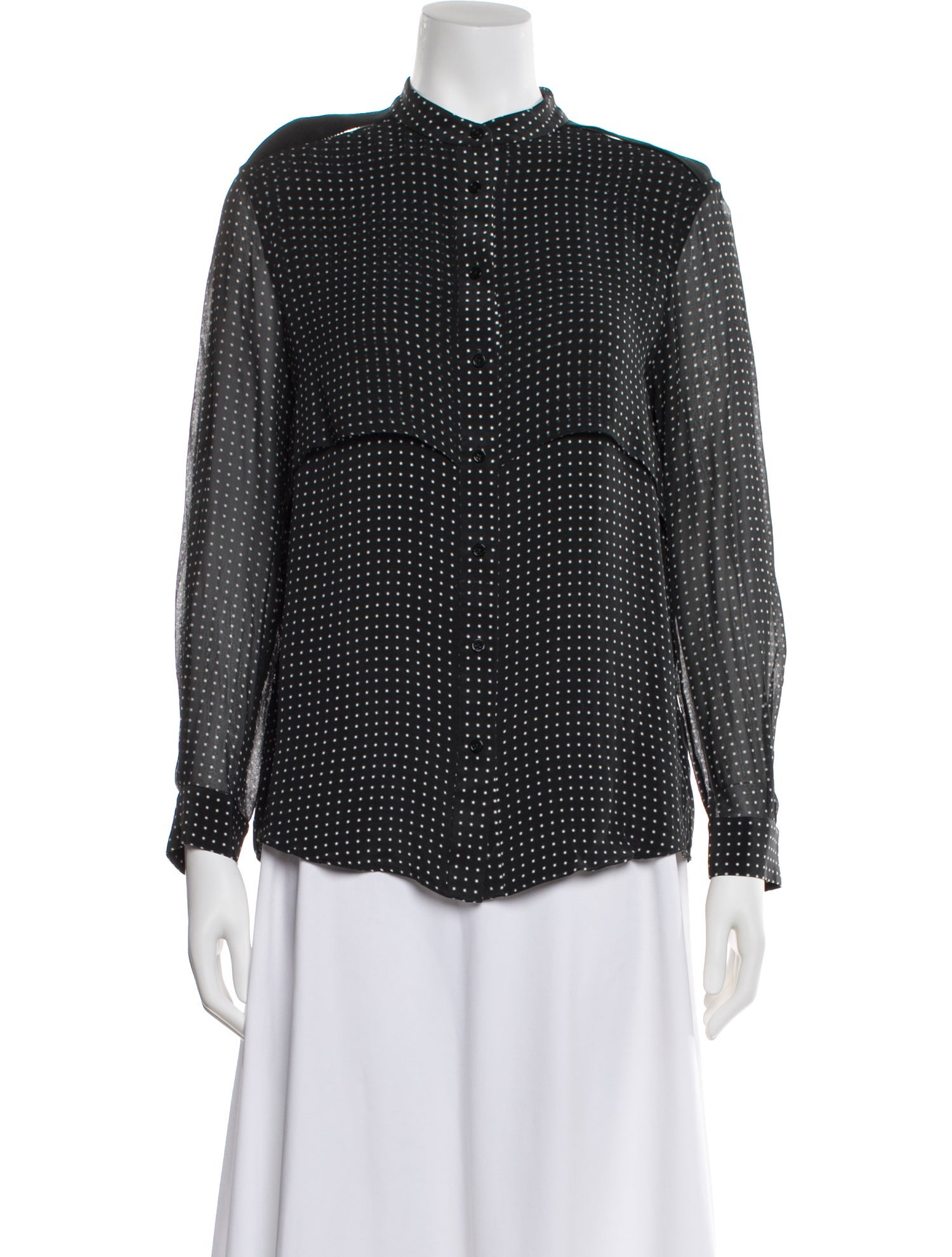 Joseph Silk Polka Dot Print Blouse