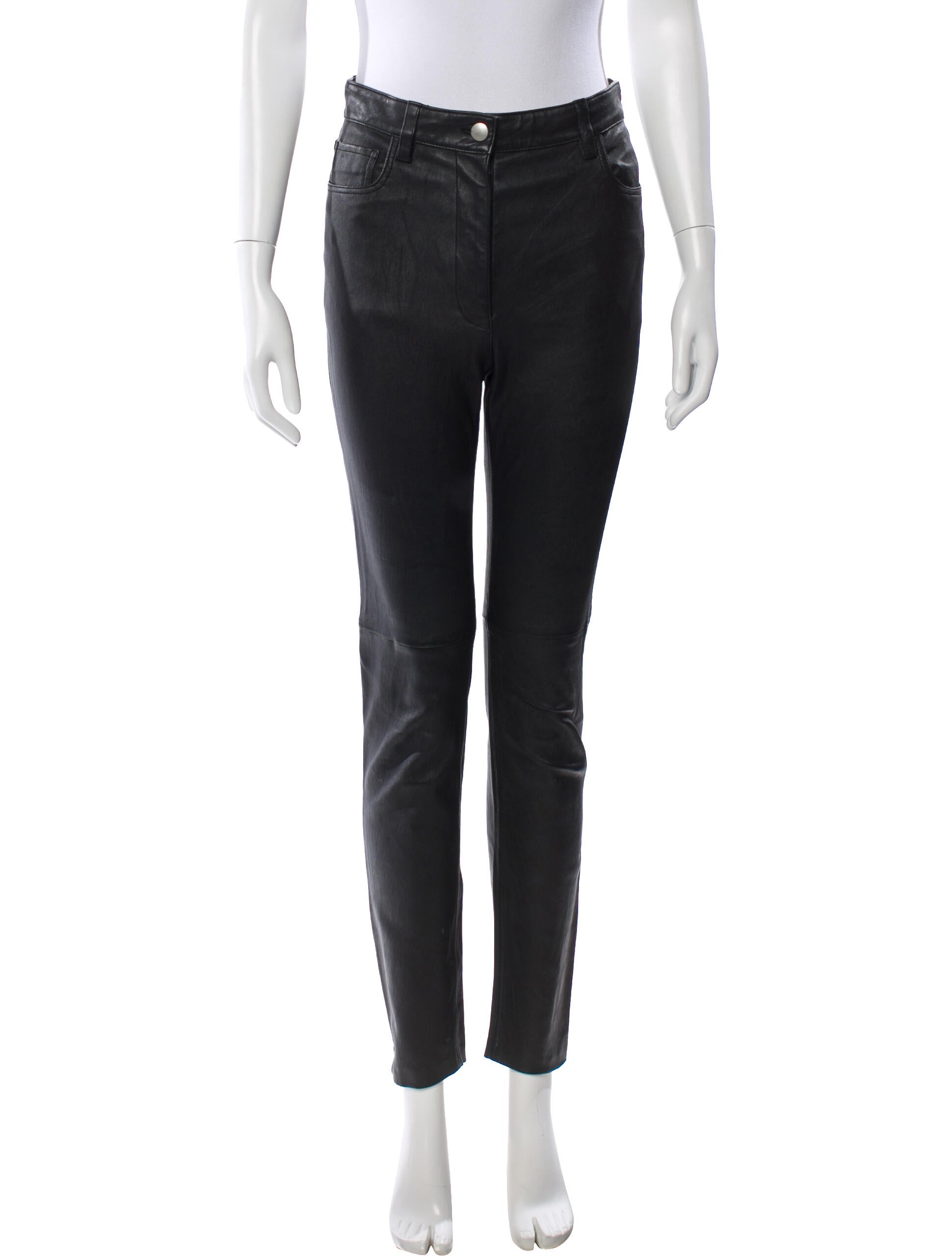 Joseph Leather Straight Leg Pants