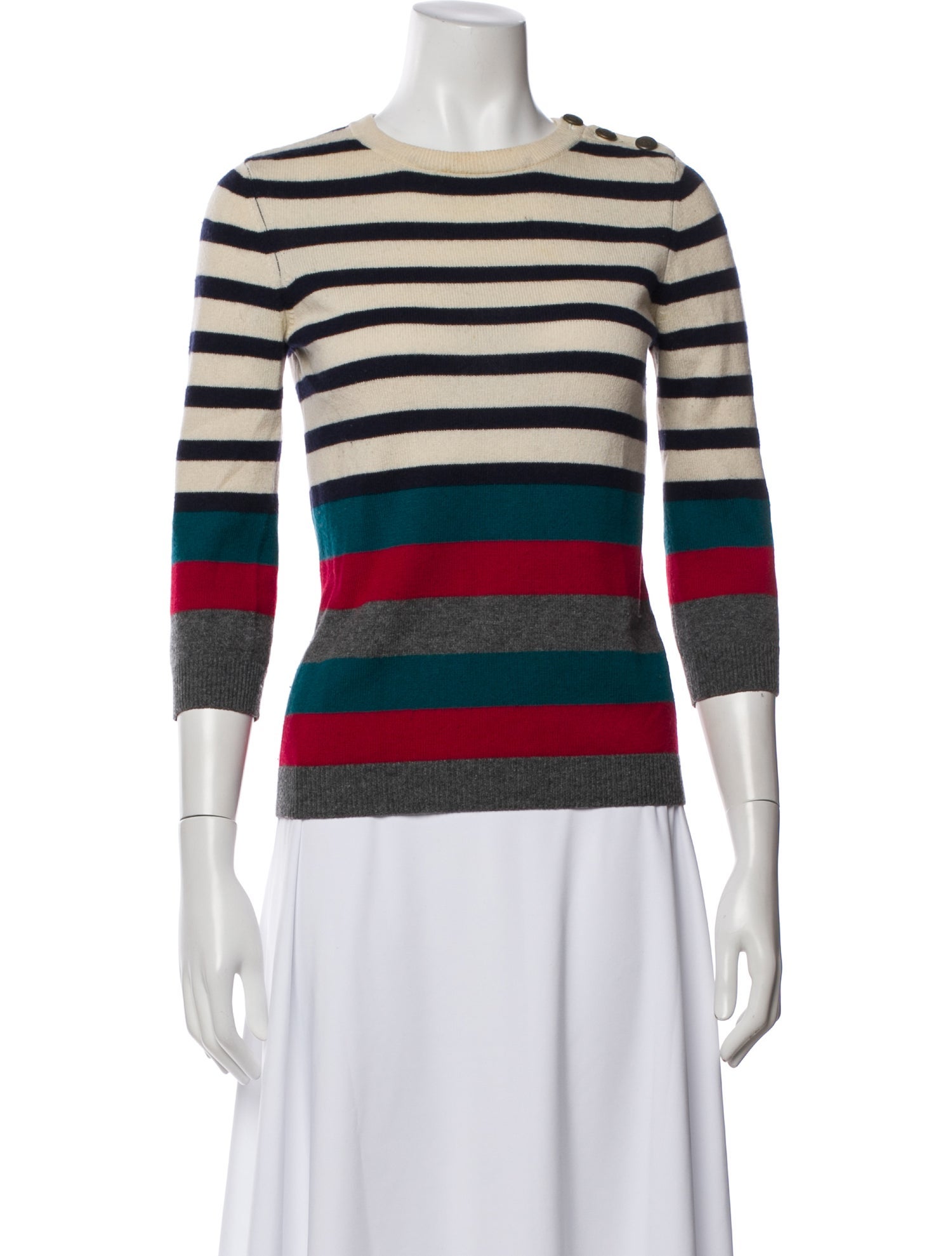 Joseph Cashmere Striped Sweater