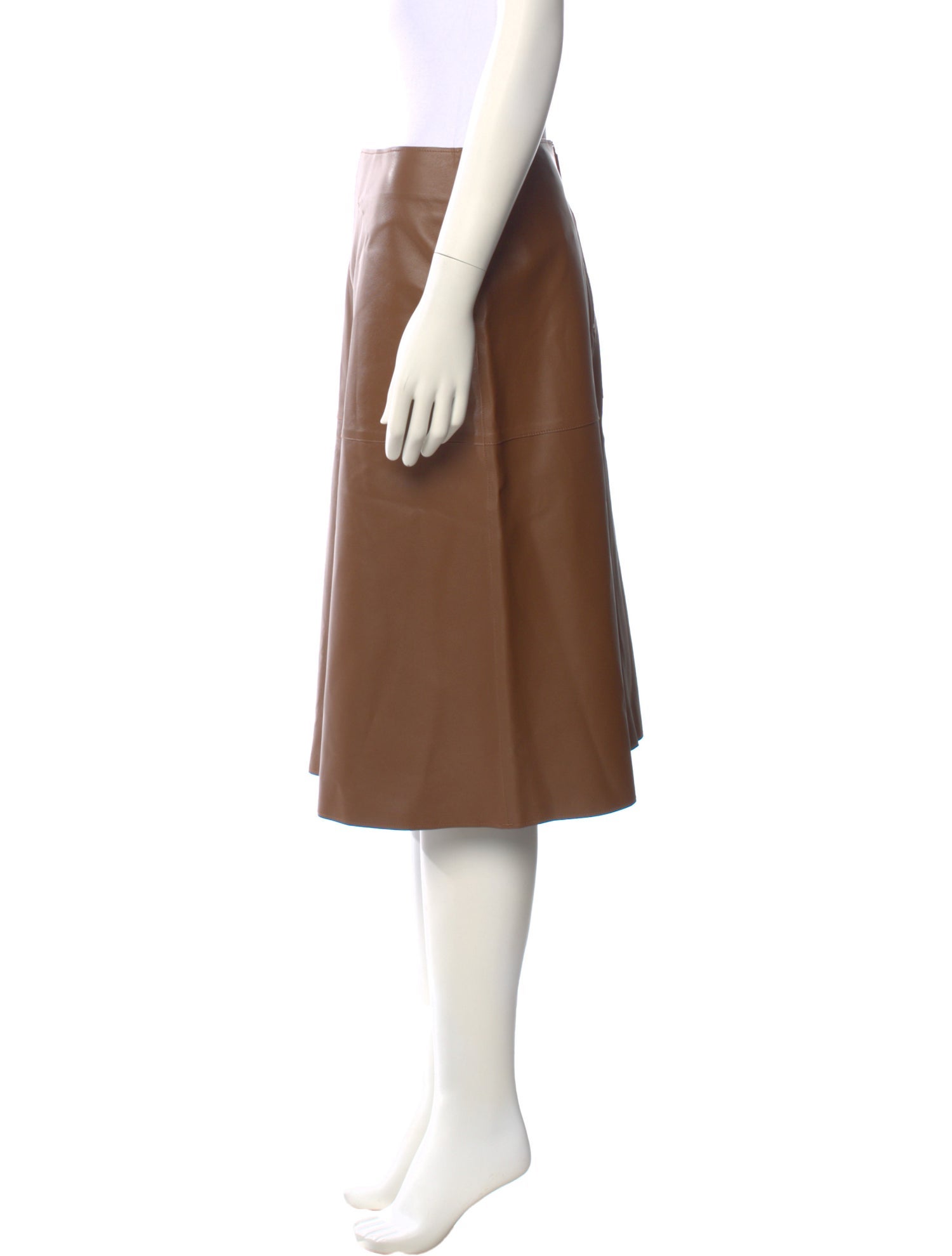 Joseph Lambskin Knee-Length Skirt